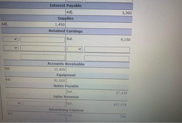 Goods Sold Allow. for Doubtful Accts. Accum. Depr.-Equipment v Salaries and Wages
