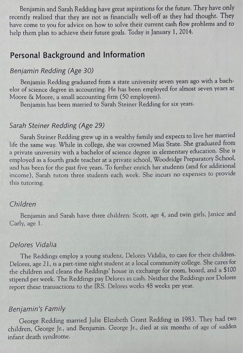  This is a case study for financial planing course. there is