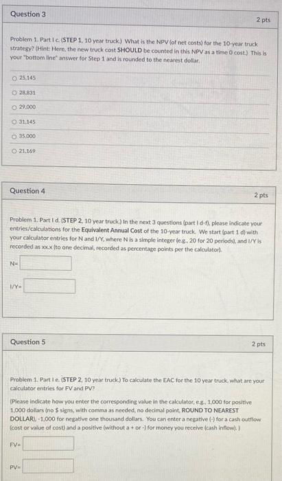 is choosing a policy on the age at which to replace trucks