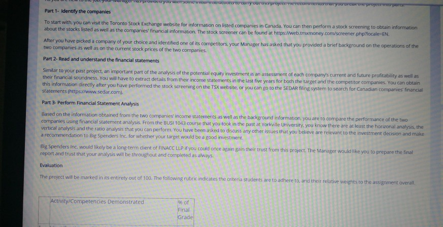 an assigned role. Ability to work on real data and apply financial