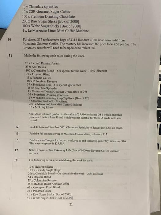 following actions. The values given here do not include GST unless you