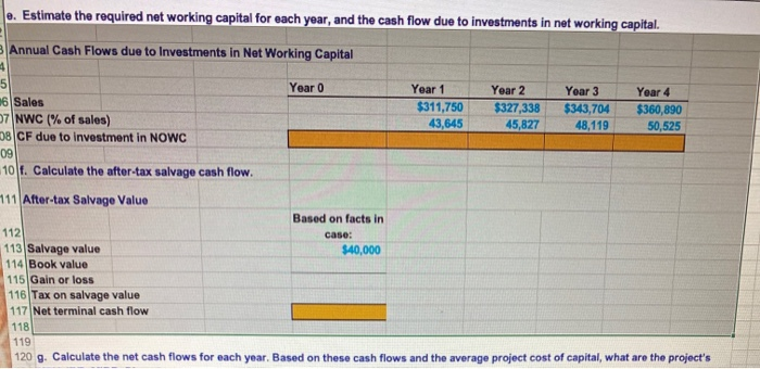 need help on part E. I have also posted inputs. also could