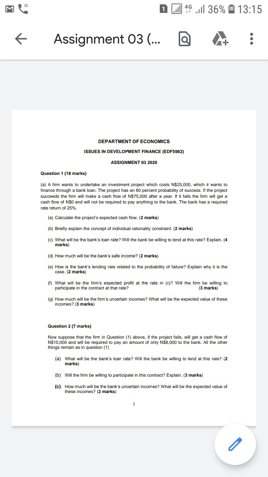 Please help me with question two. thank you ID 1 1