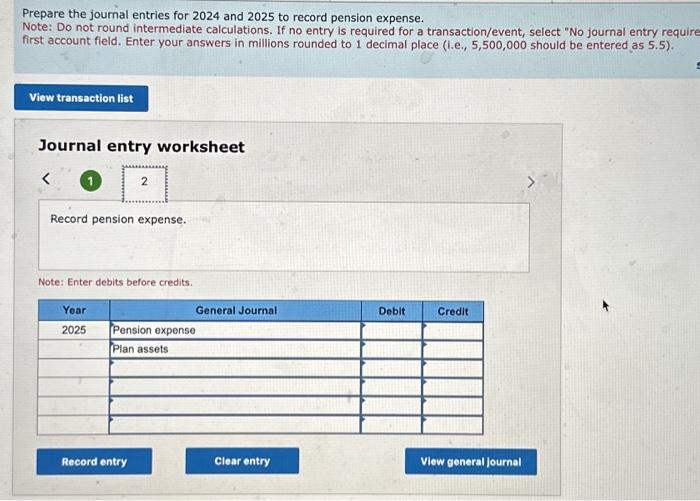 are presented below ( $ in millions): Information Provided by Pension Plan
