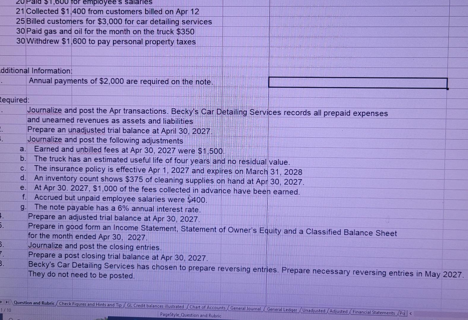  using the information show the closing entries 52 Assignment #4- The