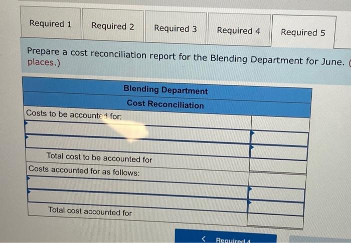 the Bottling Department. The following information pertains to the operations of the