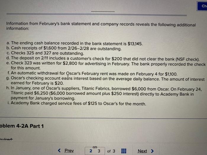 Oscar's sells carpet each day but makes bank deposits only once per