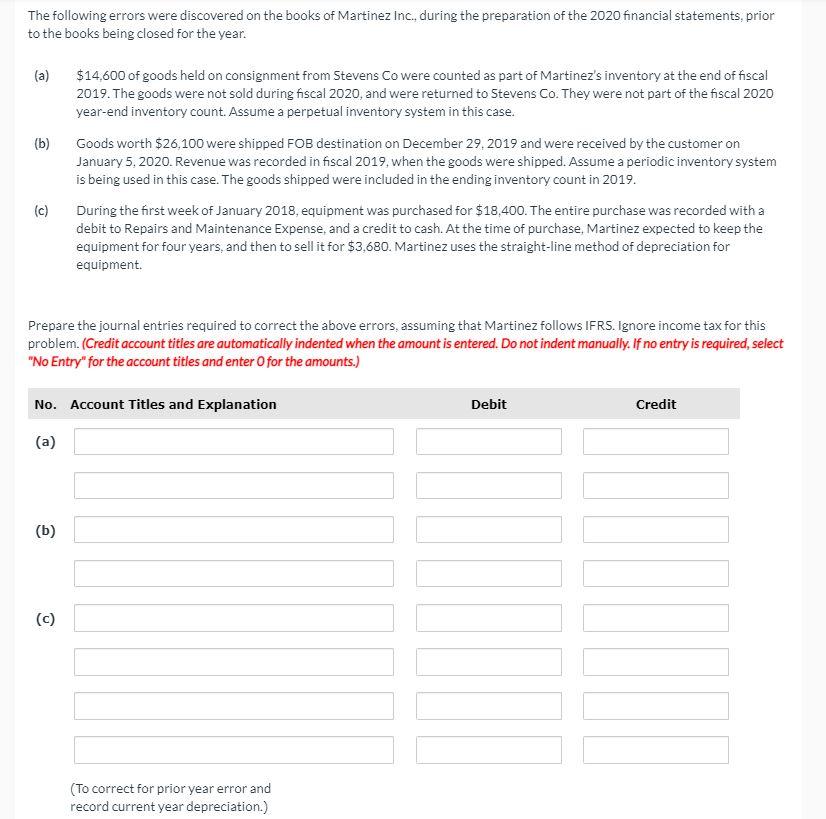 Please solve this correctly ASAP The following errors were discovered on the