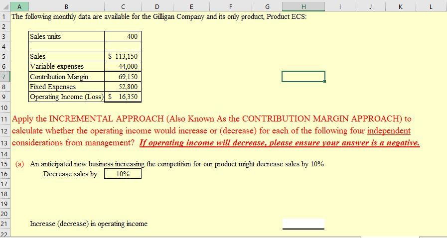 Solutions with excel formula please thanks A B C D E H