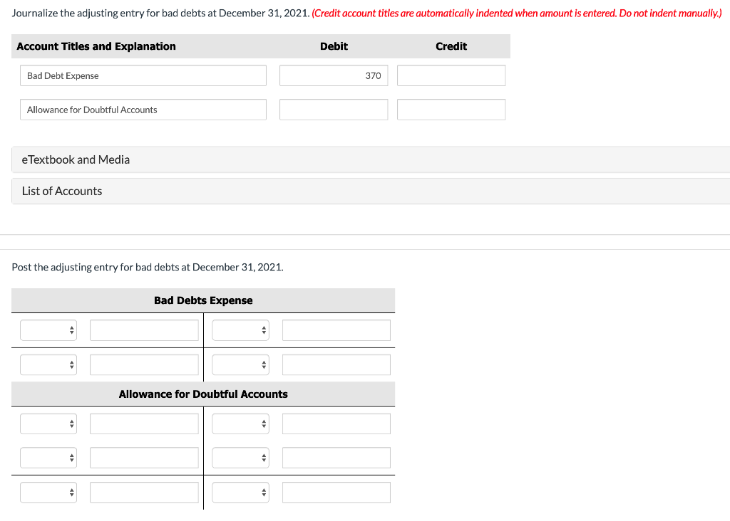 2021. Presented below is an aging schedule for Martinez Corp. at December