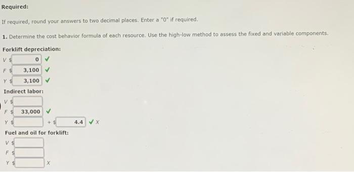 plant of Ravinia, Inc., monitored activities associated with materials handling costs. The