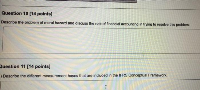 I am not sure what the answer is Question 10 [14 points)