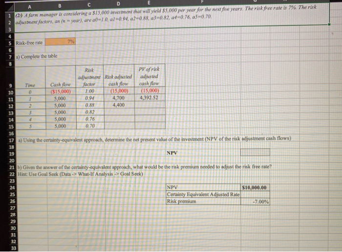  79 Time B D E 1 (2) A farm manager is