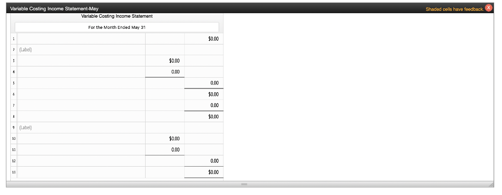 as in the screenshots below) During the first month of operations ended