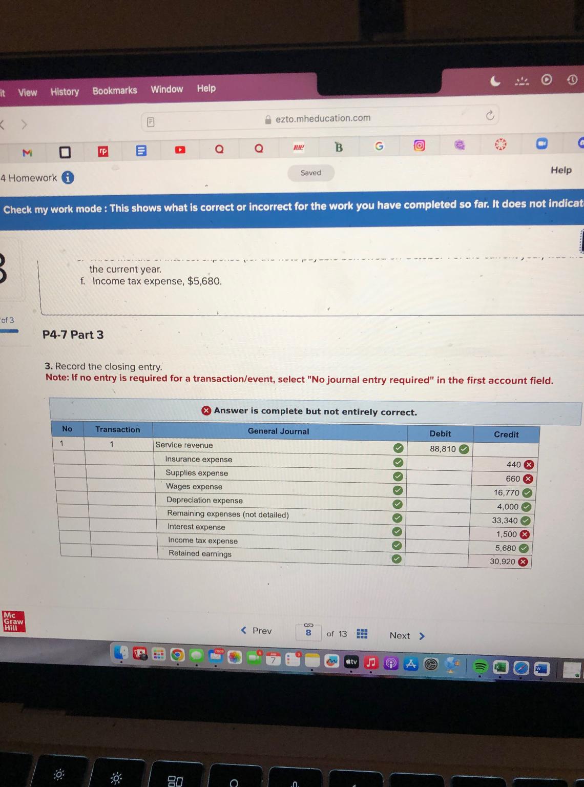  P4-7(Algo) Recording Adjusting and Closing Entries and Preparing a Balance Sheet