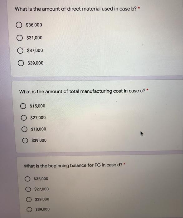 of information is an independent case. a. Merchandise Inventory Purchases Cost of