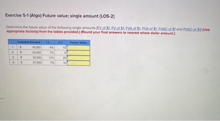 that interest is compounded annually. (/- Interest rate, and n=number of years)