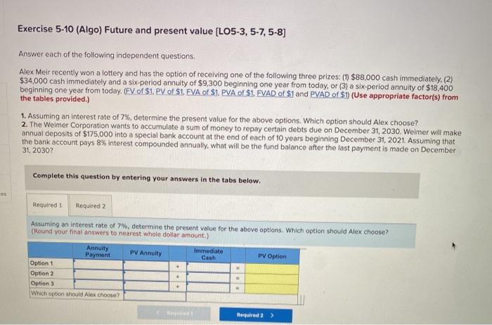 (FV of $1. PV of $1. FVA of $1. PVA of $1.