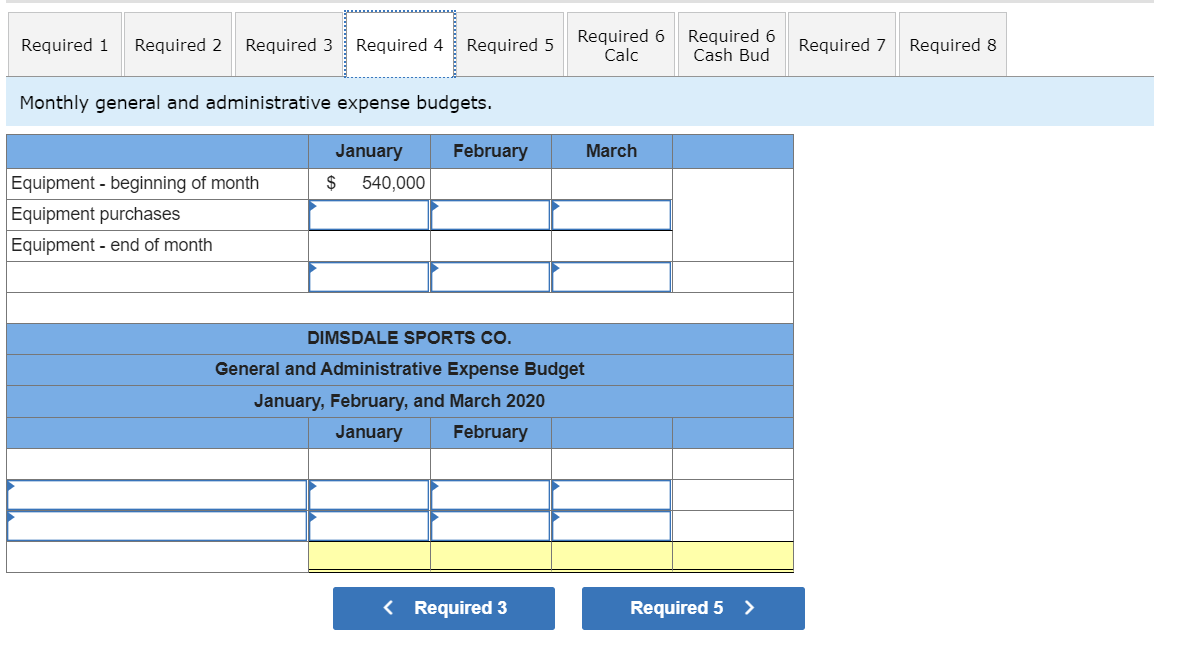 purchases budgets. DIMSDALE SPORTS CO. Merchandise Purchases Budget January, February, and March