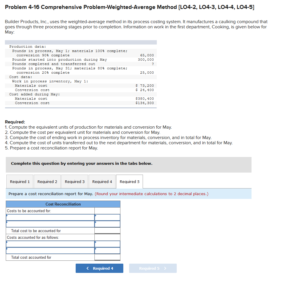 for May 65,000 300,000 ? Production data: Pounds in process, May 1;