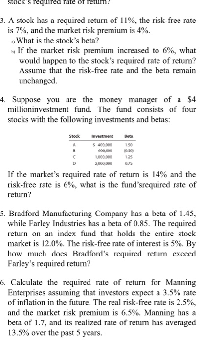 and another $40,000 invested in a stock with a beta of 1.4.