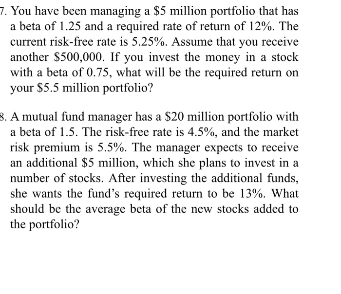 If these are the only two investments in her portfolio, what is