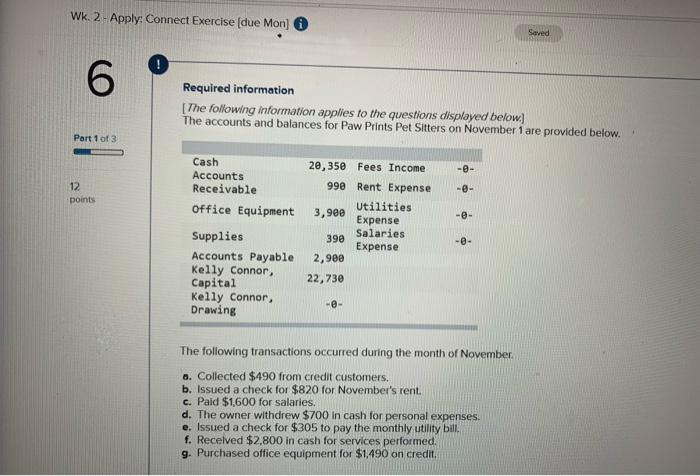  Wk. 2- Apply: Connect Exercise (due Mon) Seved Required information [The