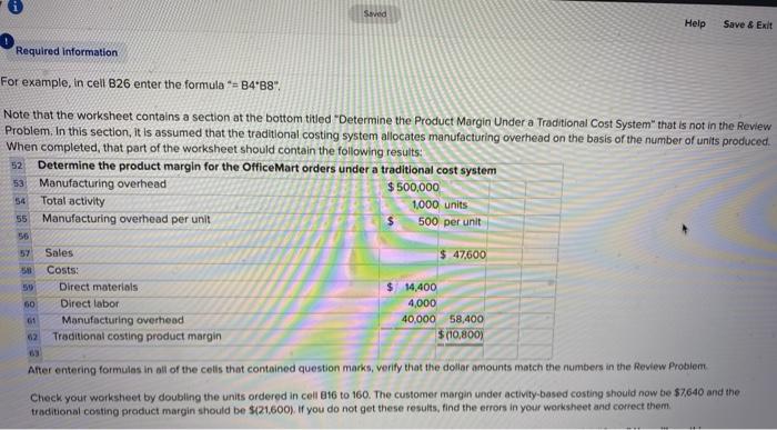 Processing Supporting Units Orders Customers Other Manufacturing overhead 50% 35% 5% 10%