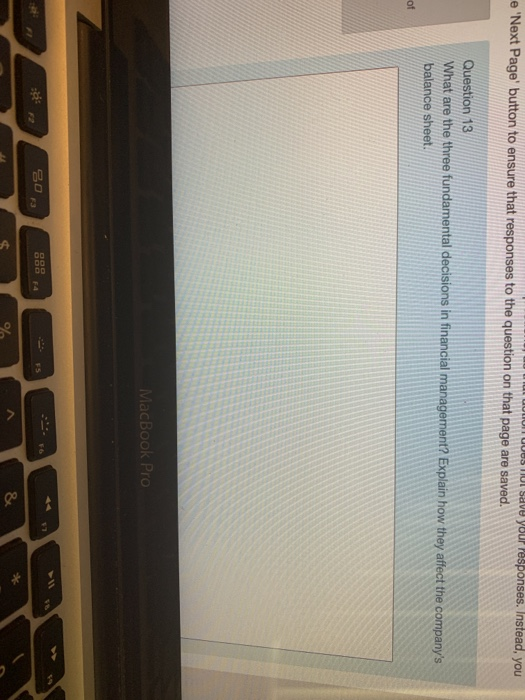  ST save your responses. Instead, you e 'Next Page' button to