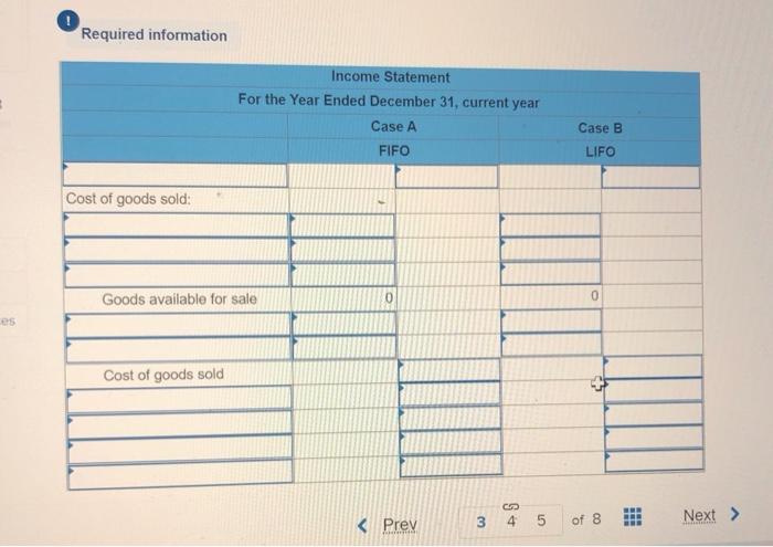 Interpreting the Financial Statement Effects of LIFO and FIFO LO7-2, 7-3 [The