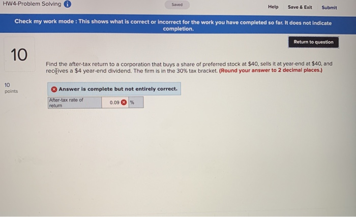  HW 4-Problem Solving Saved Help Save & Exit Submit Check my