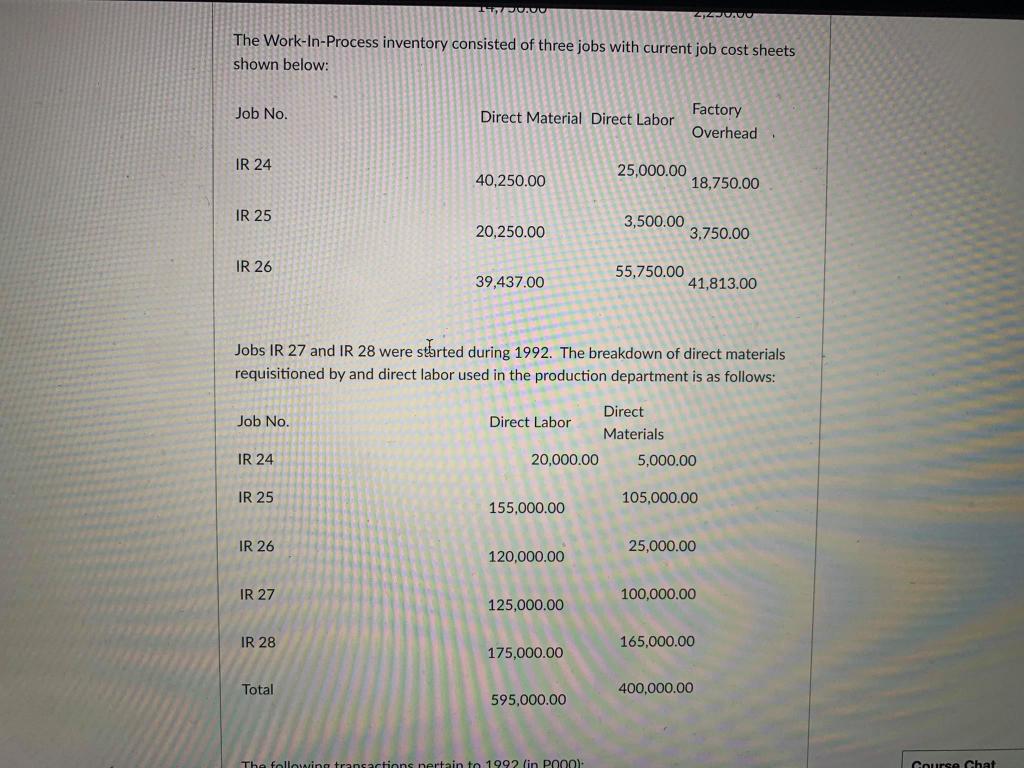 4 7/30 pts The Greco Globe Garments uses the job order costing