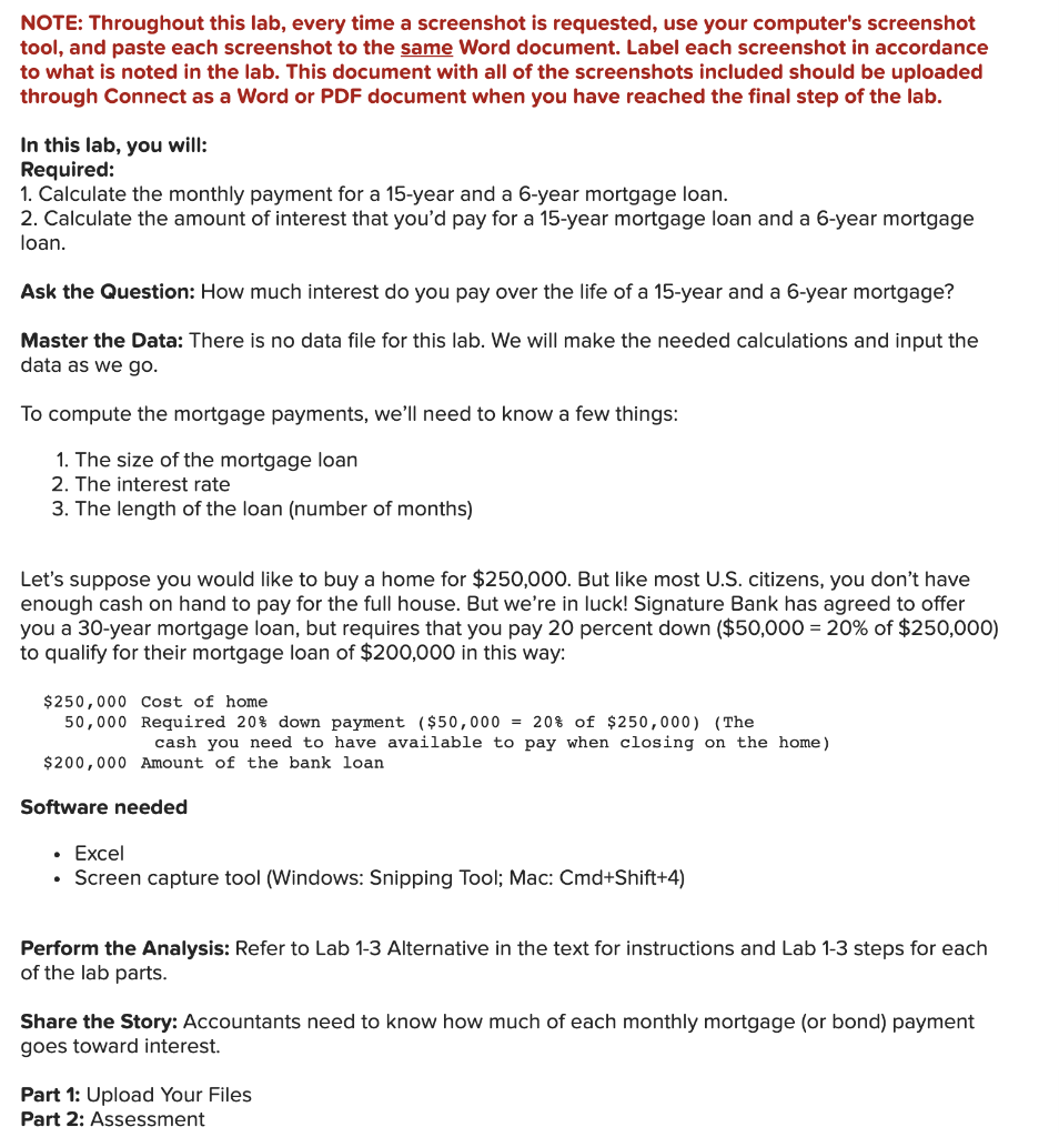  NOTE: Throughout this lab, every time a screenshot is requested, use