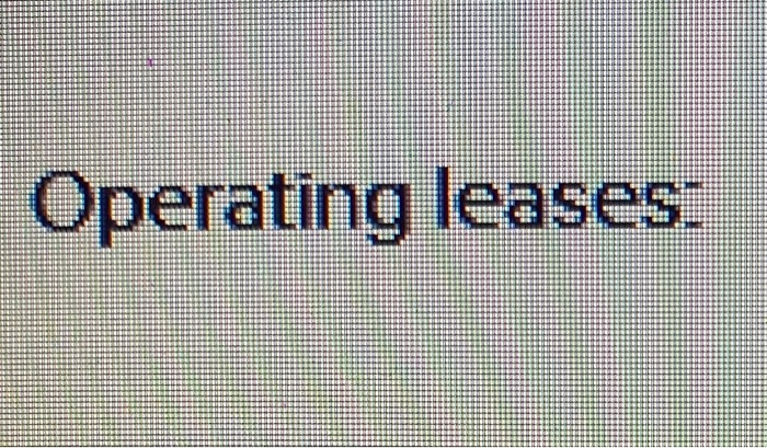  Operating leases: appear as offsetting items on the lessee's balance sheet