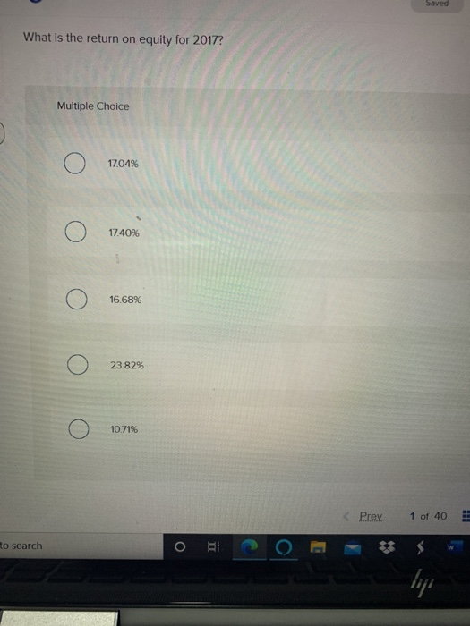 this question. Bayside, Inc. 2017 Income Statement ($ in thousands) Net sales