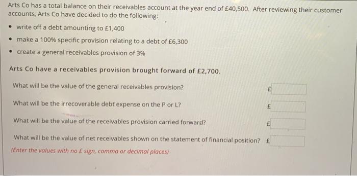 the year end of 64,200. After reviewing their customer accounts, Music Ltd