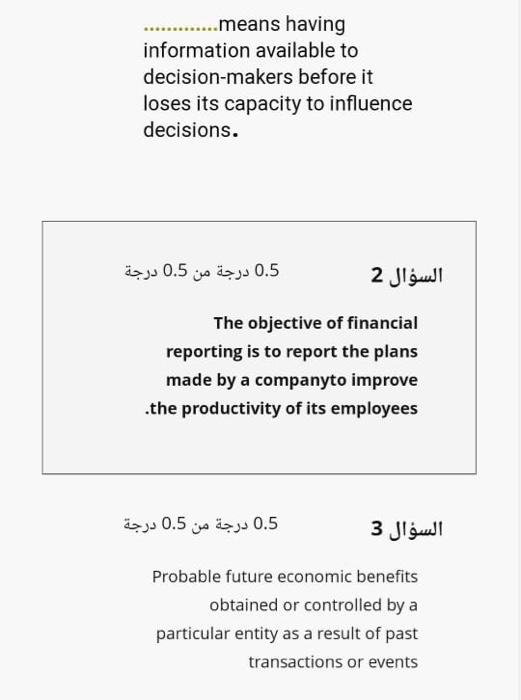  means having information available to decision-makers before it loses its capacity