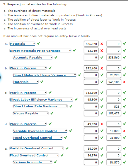 Direct Labor, and Overhead Variances, Journal Entries $10.80 2.70 0.60 0.34 Rand