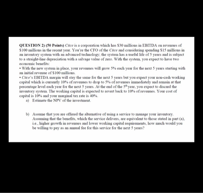 please solve the question step by step. thank you so much. QUESTION