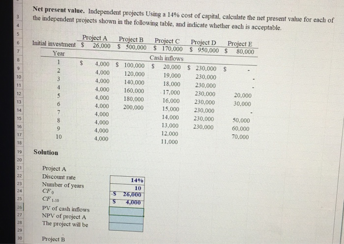 please answer all parts using excel and show all work. thank you!