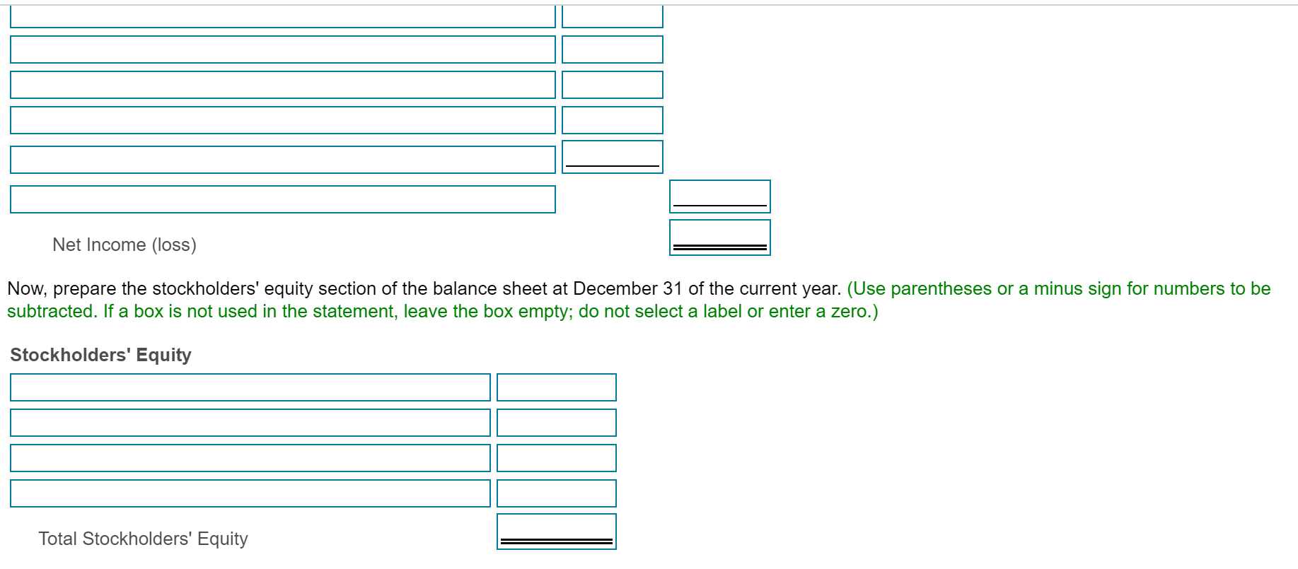 one section at a time. (Use a minus sign or parentheses for