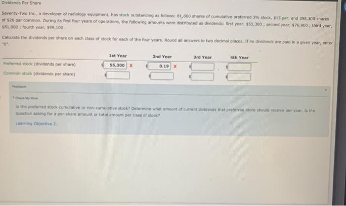  help Dividends Per Share Seventy-Two Inc., a developer of radiology equipment,