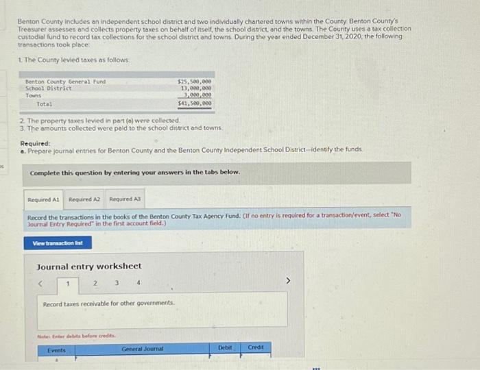  Benton County includes an independent school district and two individually chonered