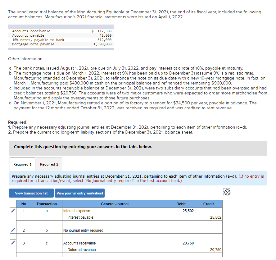  Please show me required 1 & 2 The unadjusted trial balance