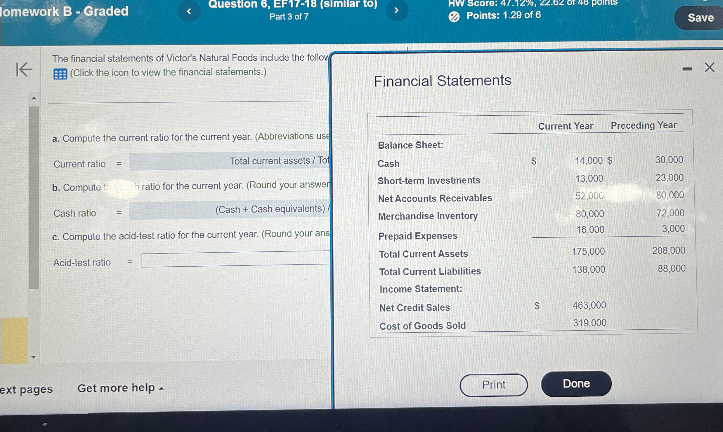  lomework B - Graded Question 6, EF17-18(similar to) Part 3 of