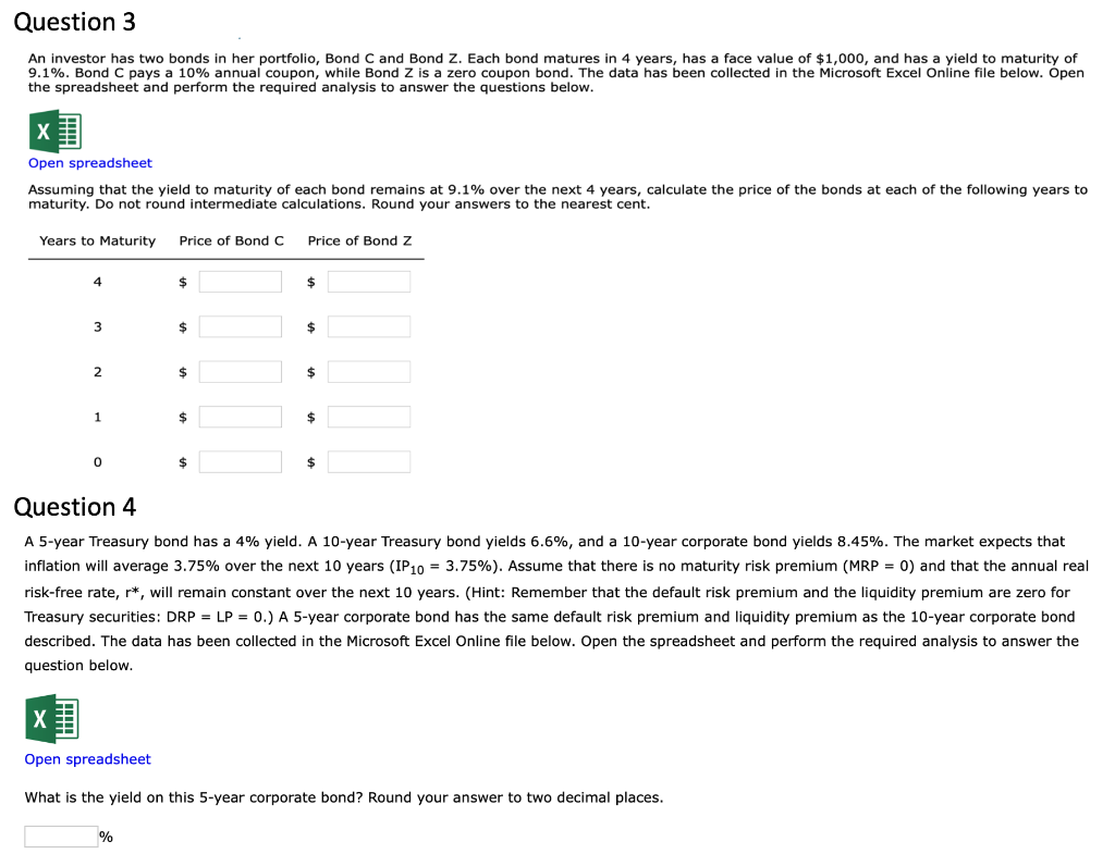 trader purchased each of the following bonds at a yield to maturity
