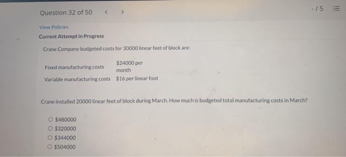  -75 View Policies Current Attempt in Progress Vaughn Manufacturing has the