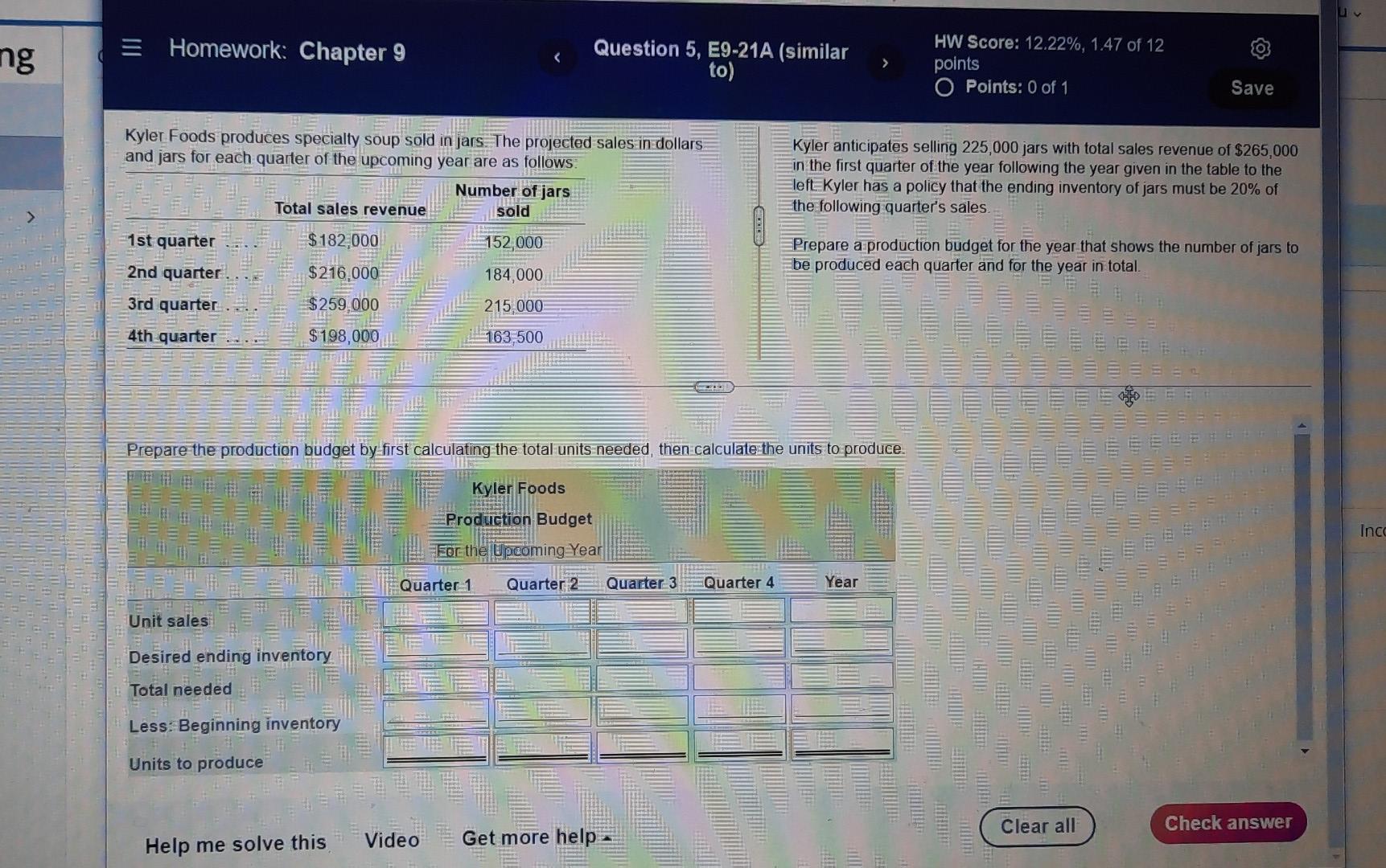 = ng Homework: Chapter 9 Question 5, E9-21A (similar to) >