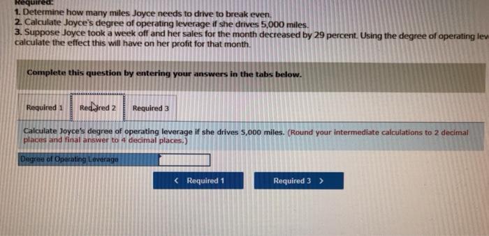 Degree of Operating Leverage, Predicting Effect of Price Structure Changes [LO 6-1,