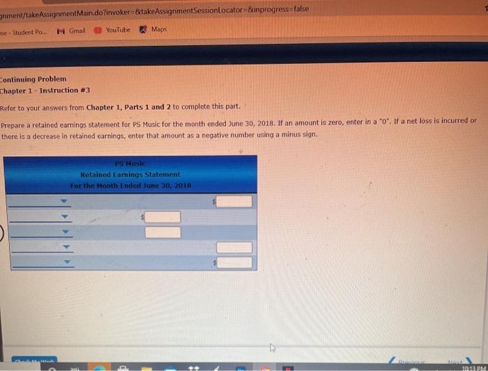  inment/take Assignment Main.do?invoker=&takeAssignmentSessionLocator Binprogress=false me - Student Po. M Gmail YouTube